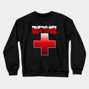 Nurse Girl Heartbeat Love Crewneck Sweatshirt